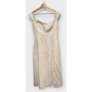 Reformation Bridgton Linen Midi Dress Size 6